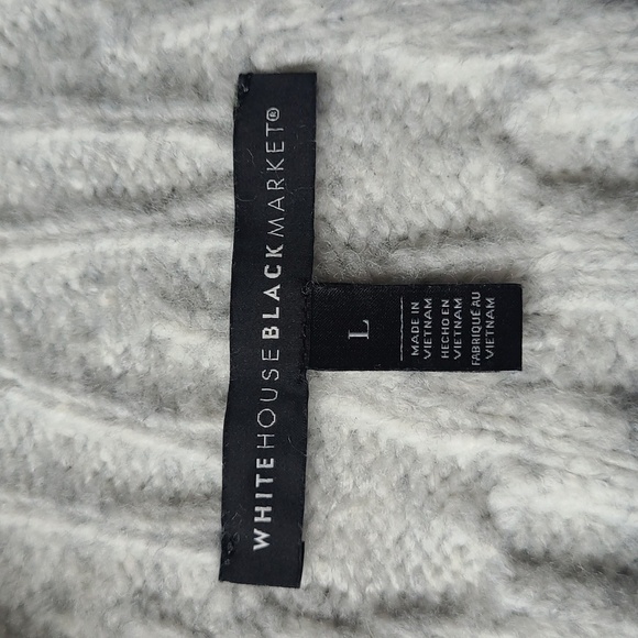 EUC White House Black Market Sweater Women's sz Large Bateau Ombre Cable Knit - Picture 5 of 7